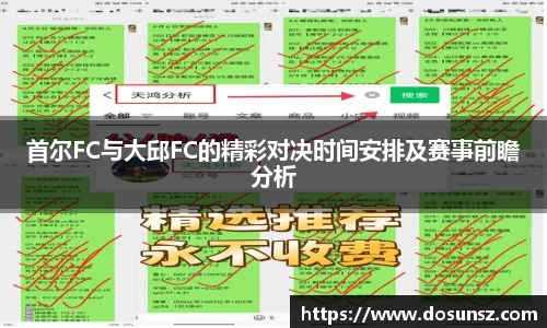 首尔FC与大邱FC的精彩对决时间安排及赛事前瞻分析
